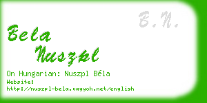 bela nuszpl business card